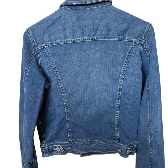 AG Adriano Goldschmied Robyn Fitted Stretch Denim Jacket Button Down Blue Small - Picture 11 of 11